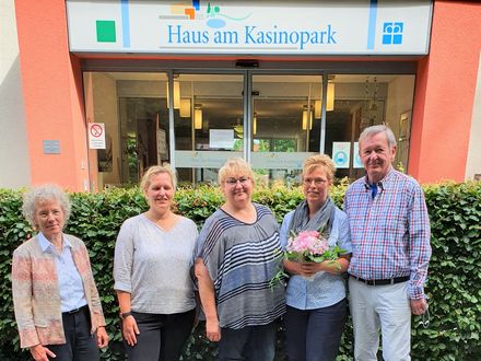v.l.n.r.: Sabine Weber (Geschäftsführerin DIOS), Jessica Wegner (HAK und PGH), Helena Michaelis (PGH), Andrea Birke ( HaK und PGH), Günter Wilde (KV-Luther)