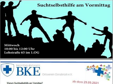 Flyer zur Suchtselbsthilfegruppe am Vormittag