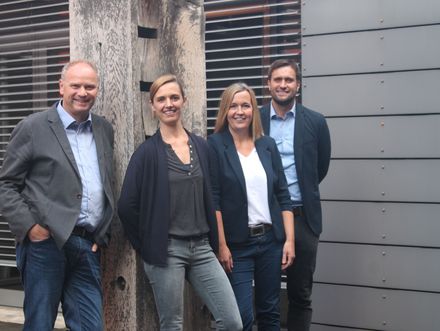 Vier Experten der Betrieblichen Sozial- und Gesundheitsberatung 